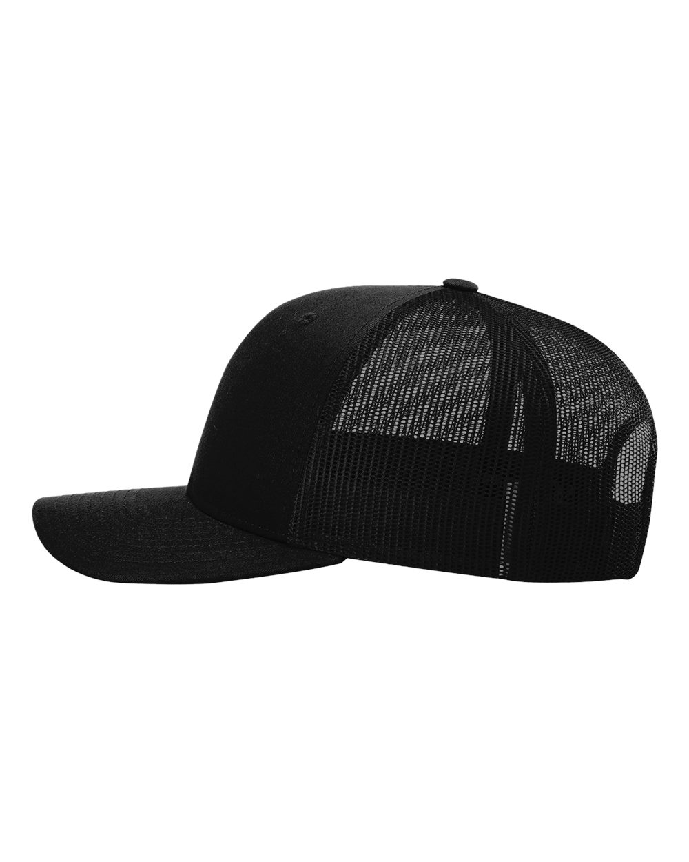 O- Snapback Trucker Hat with leather patch